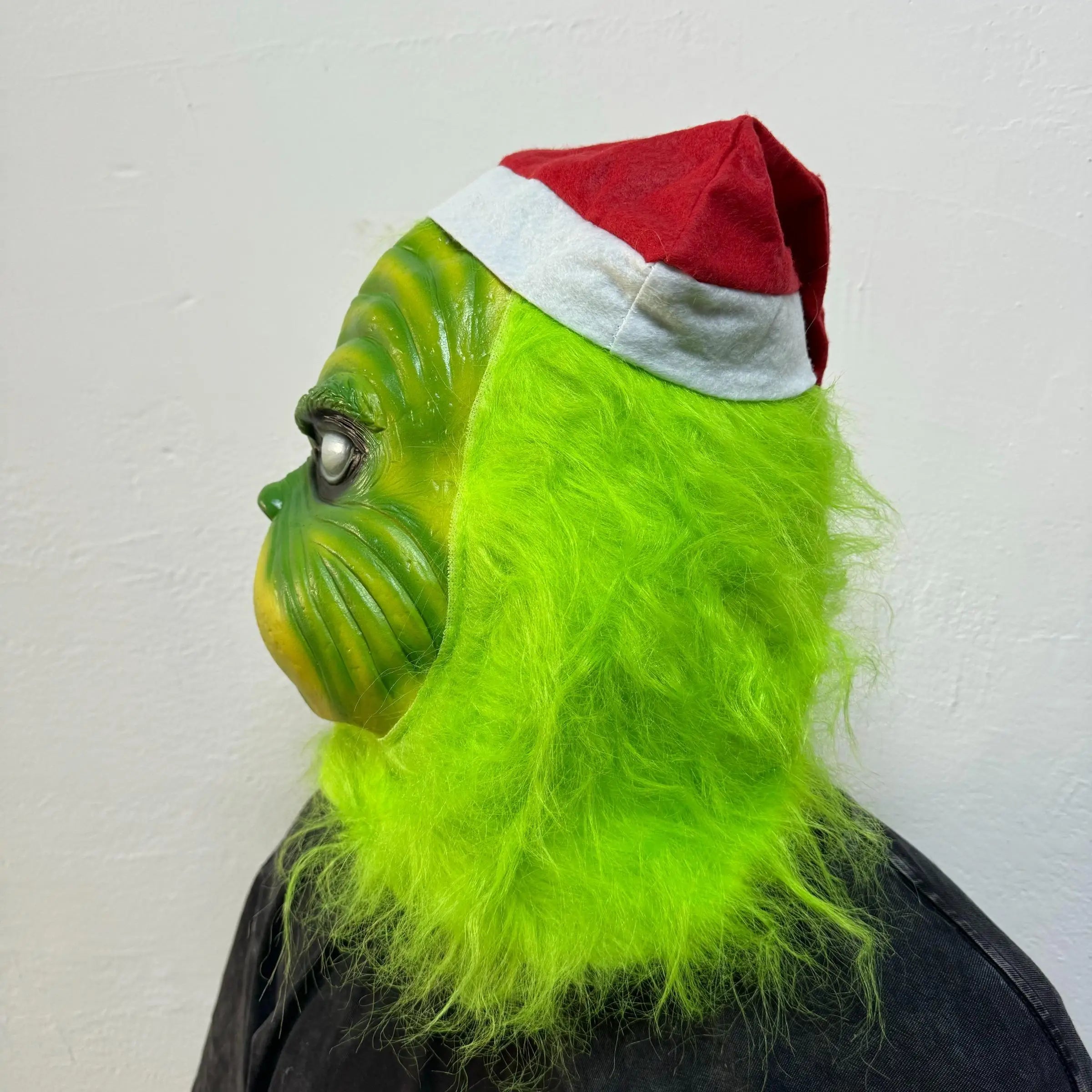 Máscara de Halloween de juego de rol de monstruo verde, disfraz de látex, accesorios de fiesta, accesorios de decoración de disfraces verdes