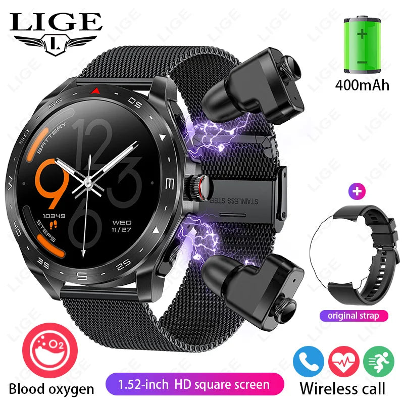 Reloj Inteligente AMOLED con Auriculares Bluetooth Incluidos