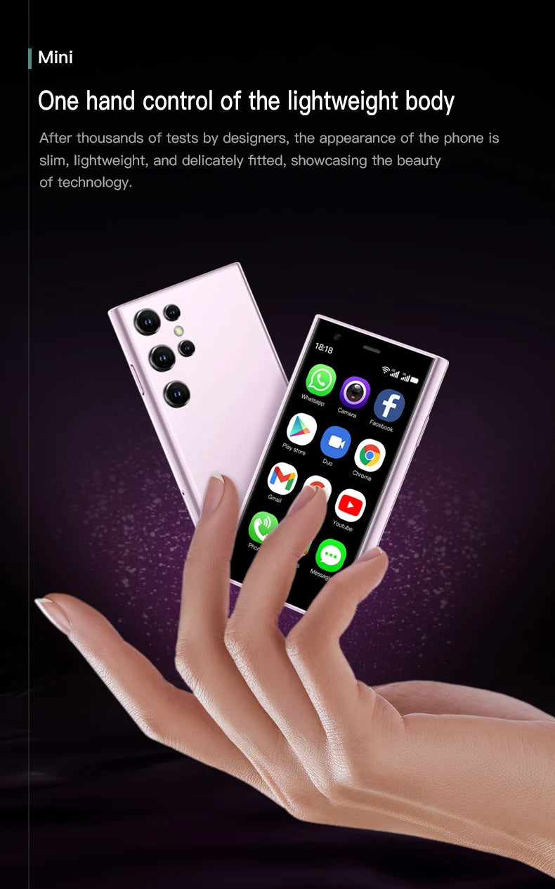 Teléfonos Inteligentes SOYES S23 Pro y Mini 24, Android 8.1, Doble SIM, Pantalla HD de 3.0'', Batería de 1000 mAh, WIFI, Bluetooth, 3G, Teléfono Móvil Pequeño