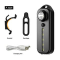Mini linterna LED recargable por USB para bicicleta, linterna de bolsillo portátil, llavero, lámpara, luz trasera de bicicleta, luz de advertencia de Flash