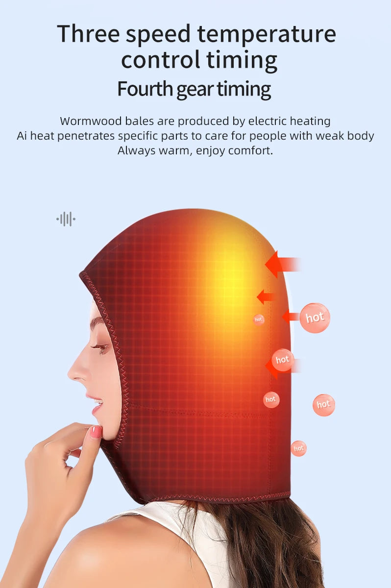 Masajeador Eléctrico de Cabeza con Calor y Vibración