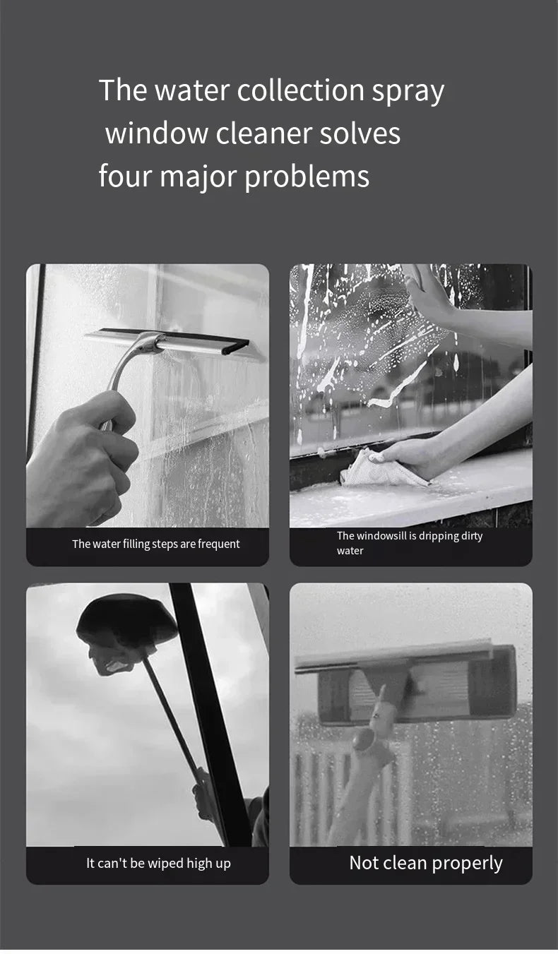 Limpiador de Ventanas Eléctrico Inalámbrico, Limpiador de Vidrios Recargable por USB, Herramienta para Limpiar Vidrios en el Hogar, Cocina y Baño