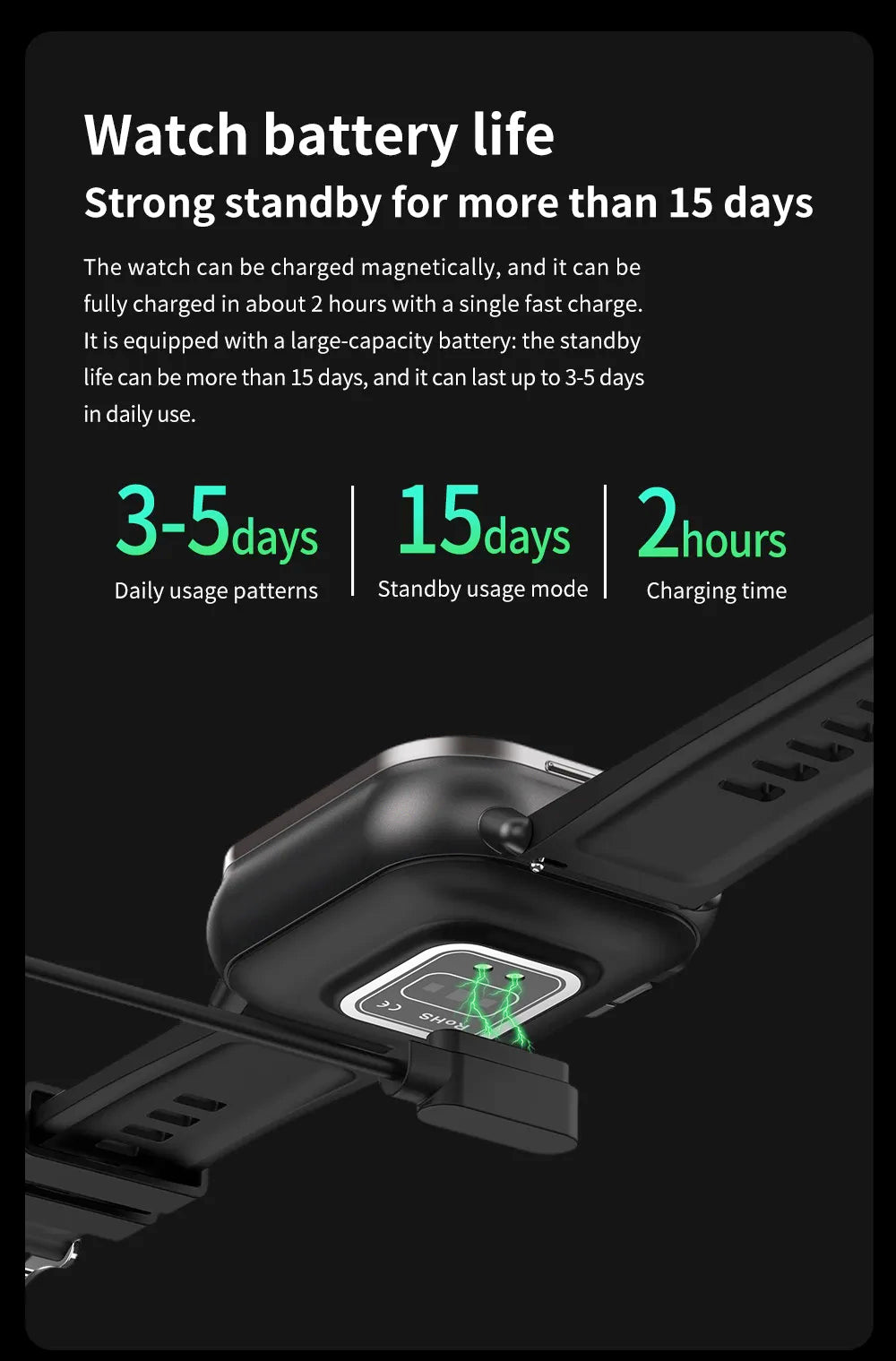 TWS auriculares Smartwatch 2,01 "auriculares 2 en 1 reloj inteligente BT llamada diente azul auriculares relojes ritmo cardíaco deporte Fitness pulsera