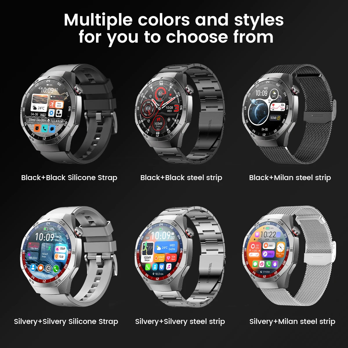 Nuevo watch5 Pro GPS NFC reloj inteligente hombres 360*360 pantalla AMOLED ritmo cardíaco Bluetooth llamada IP67 impermeable hombre Smartwatch 2025