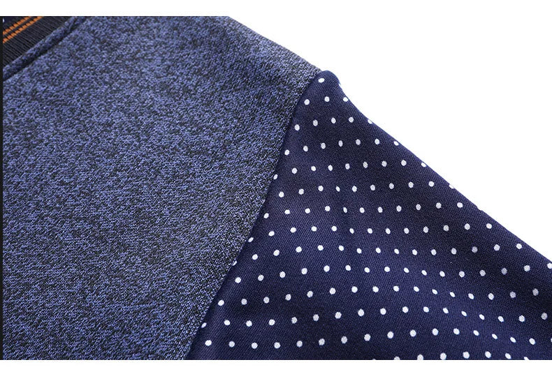 Suéter de felpa para hombre, jersey falso de dos piezas para otoño e invierno, Polo con cuello de lana, Top grueso y cálido, jerséis informales