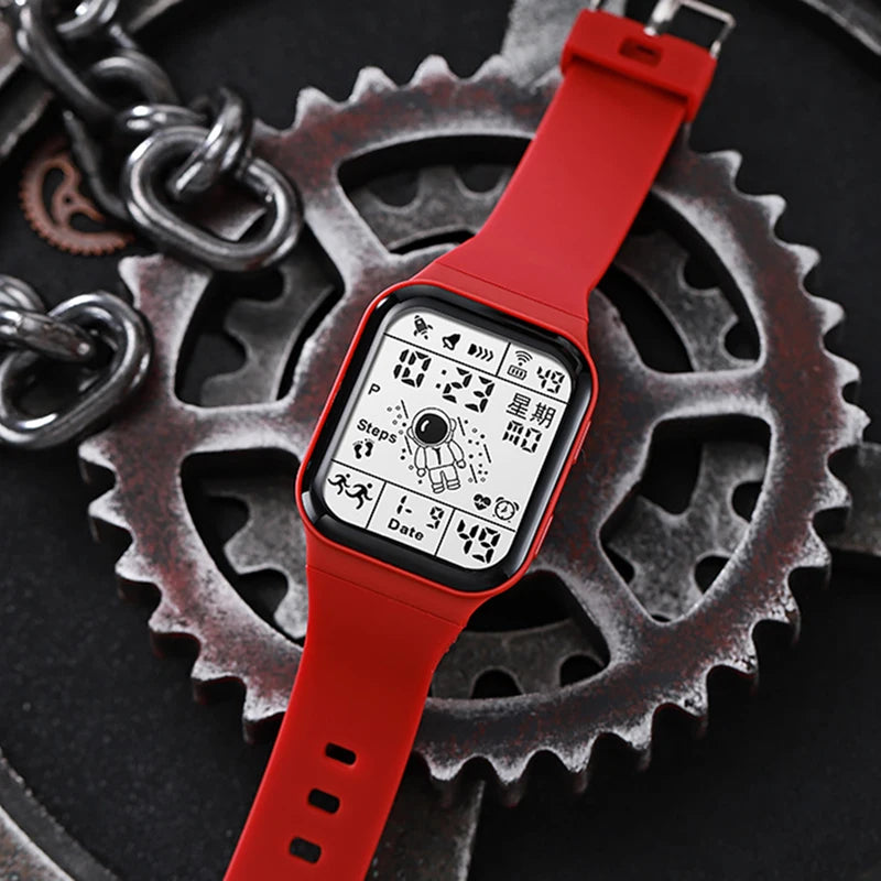 Reloj Digital de moda para hombres, mujeres y niños, relojes deportivos a prueba de suéter, reloj multifunción, reloj de pulsera electrónico para estudiantes