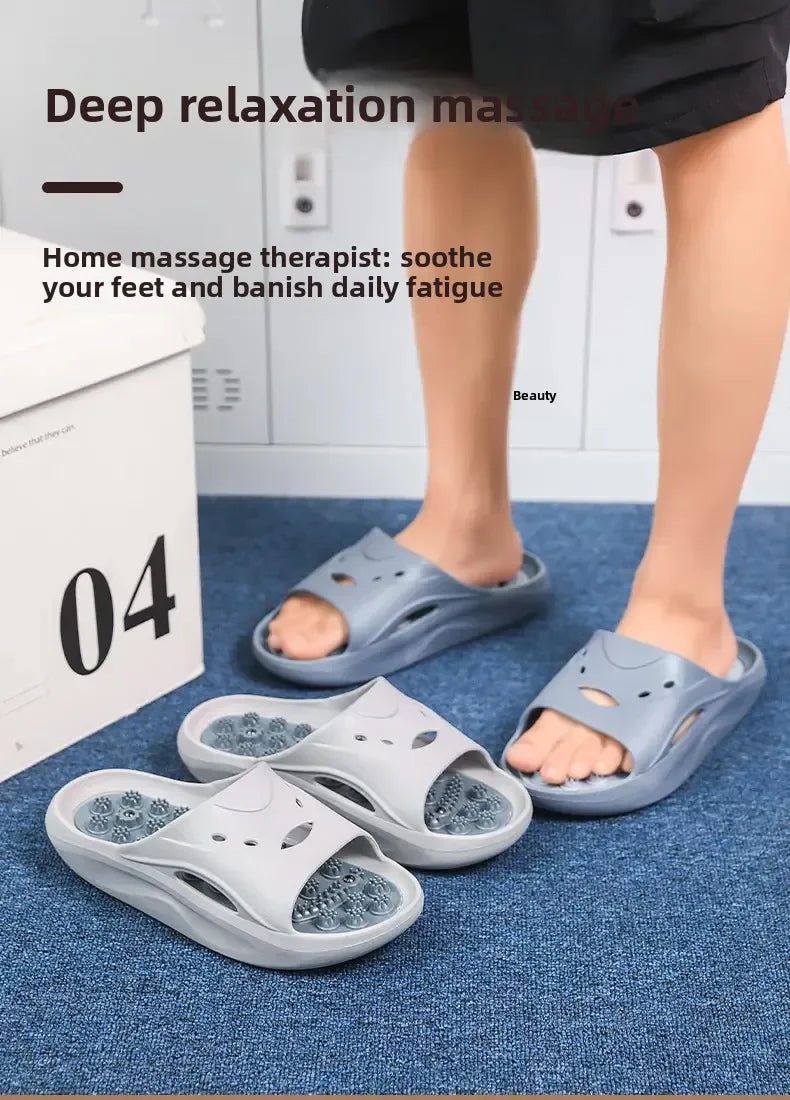 Pantuflas de masaje con acupresión magnética antideslizantes para baño