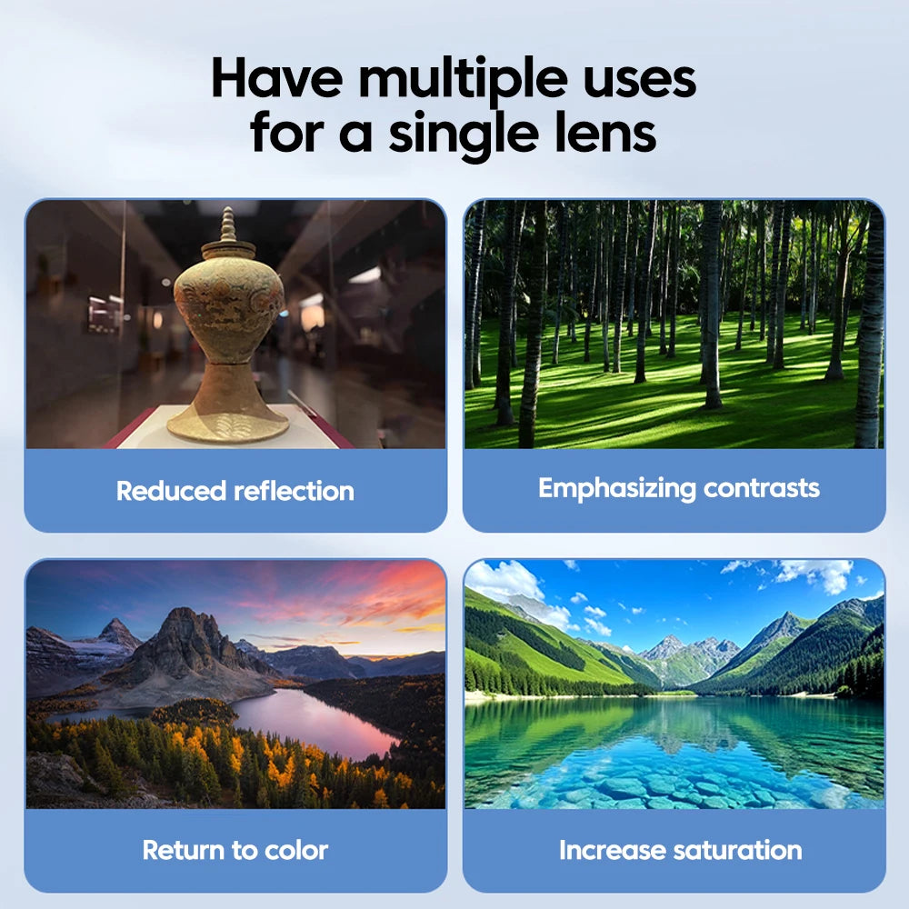 Kit de Filtros CPL/UV con Clip para Lente de Cámara de Smartphone