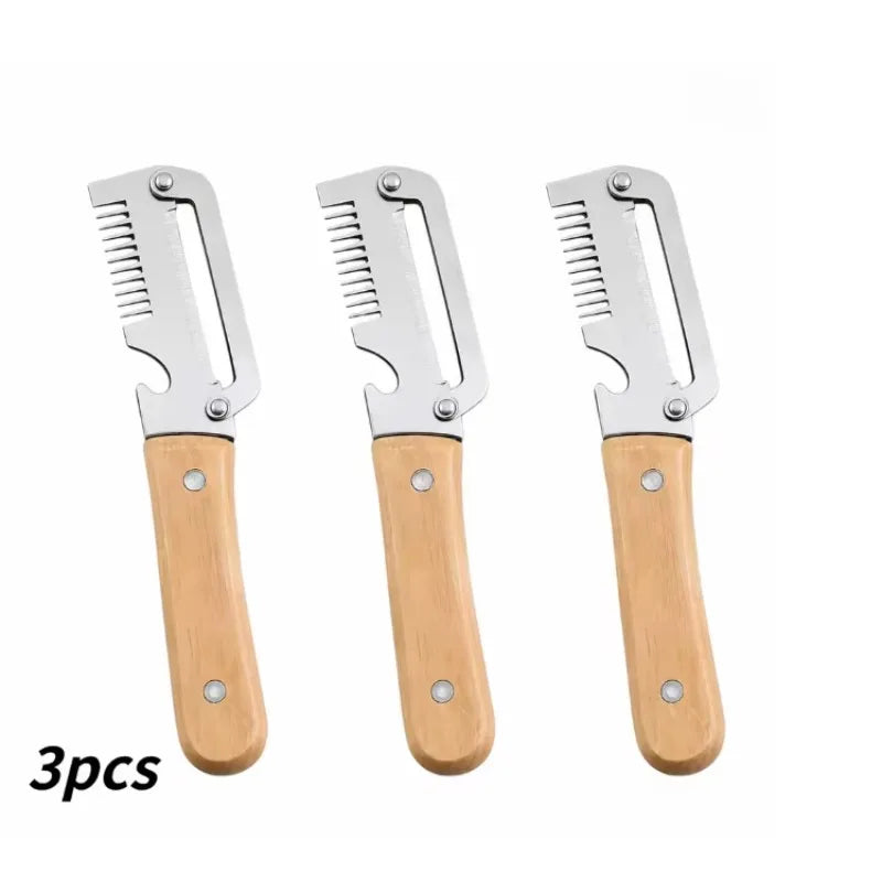 Picador y pelador multiusos de acero inoxidable para verduras y frutas