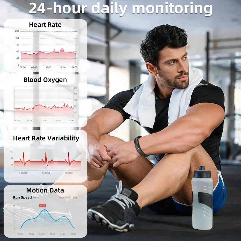 Pulsera inteligente Bluetooth LIGE con monitor de salud y frecuencia cardíaca