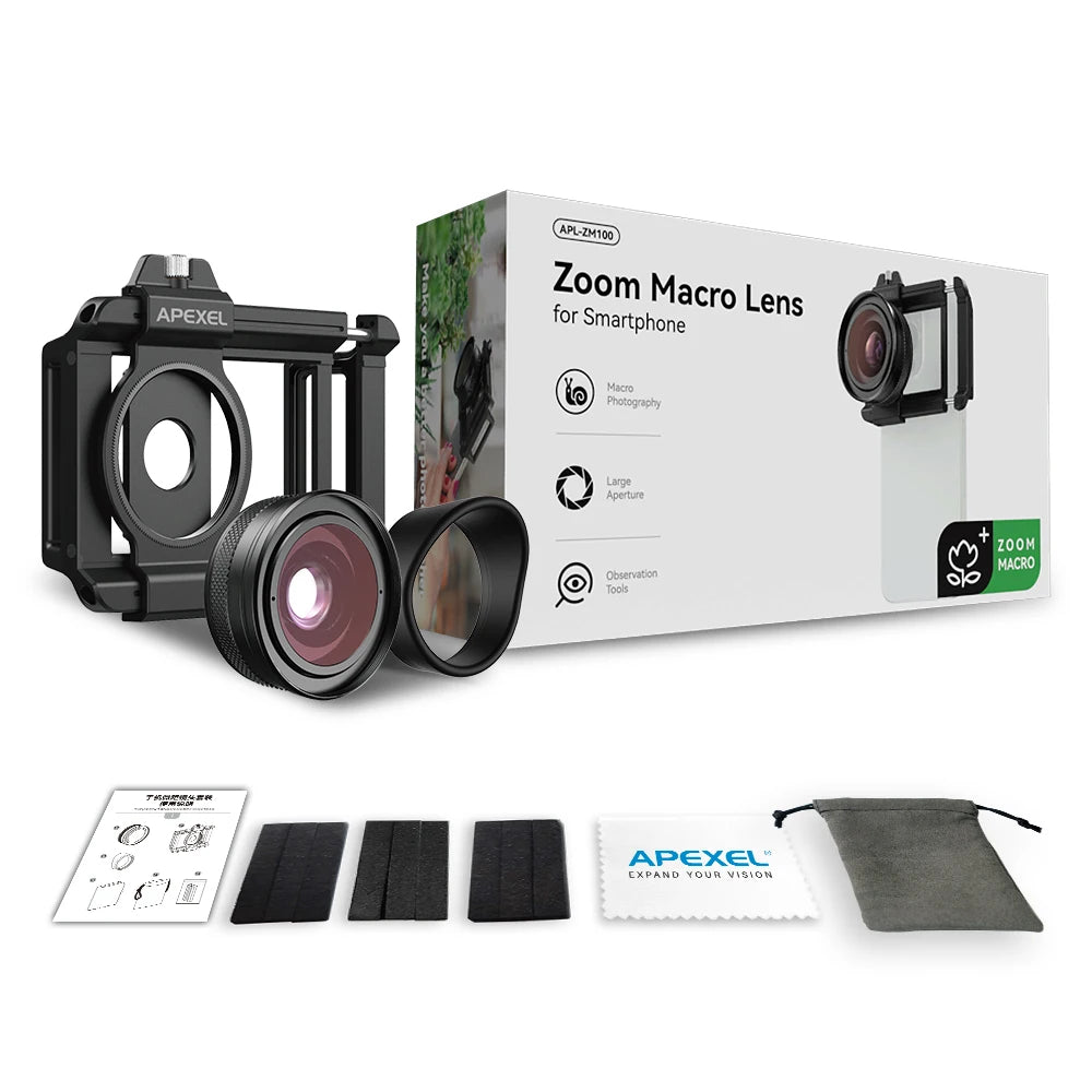Lente Macro con Zoom HD 10-20X para iPhone y Android
