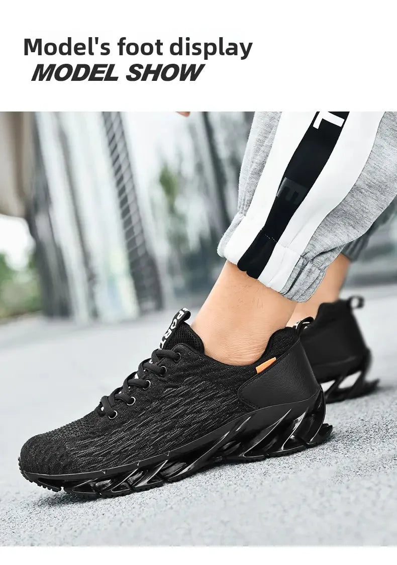 Zapatillas deportivas transpirables de malla unisex con suela cuchilla