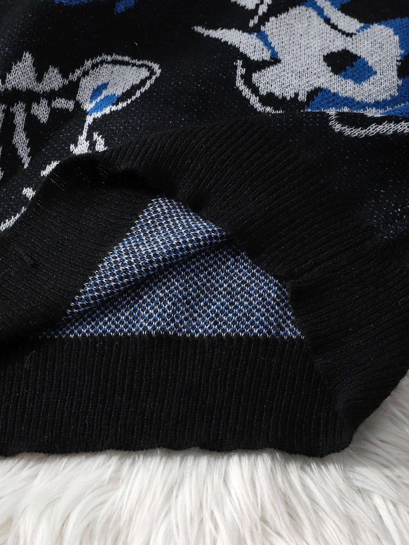 Suéter de Punto Jacquard Dragon Roar, Cuello Redondo para Hombre