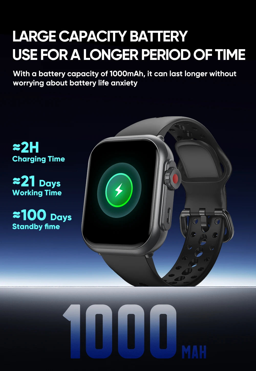 Reloj Ultra2 Inteligente AMOLED Mujer 1000mAh