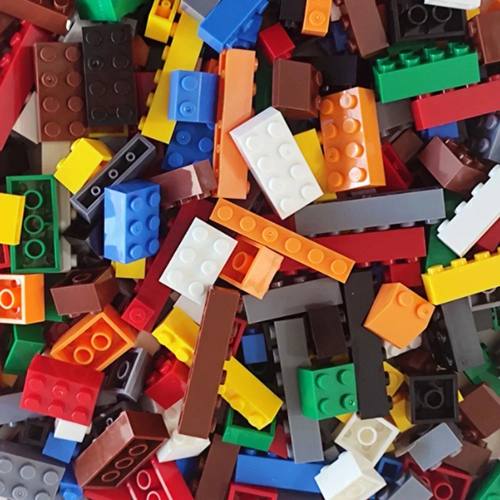 120/240 Uds. Juego de bloques de construcción a granel ciudad ladrillos clásicos montaje colorido DIY juguete creativo juguete educativo interactivo para niños