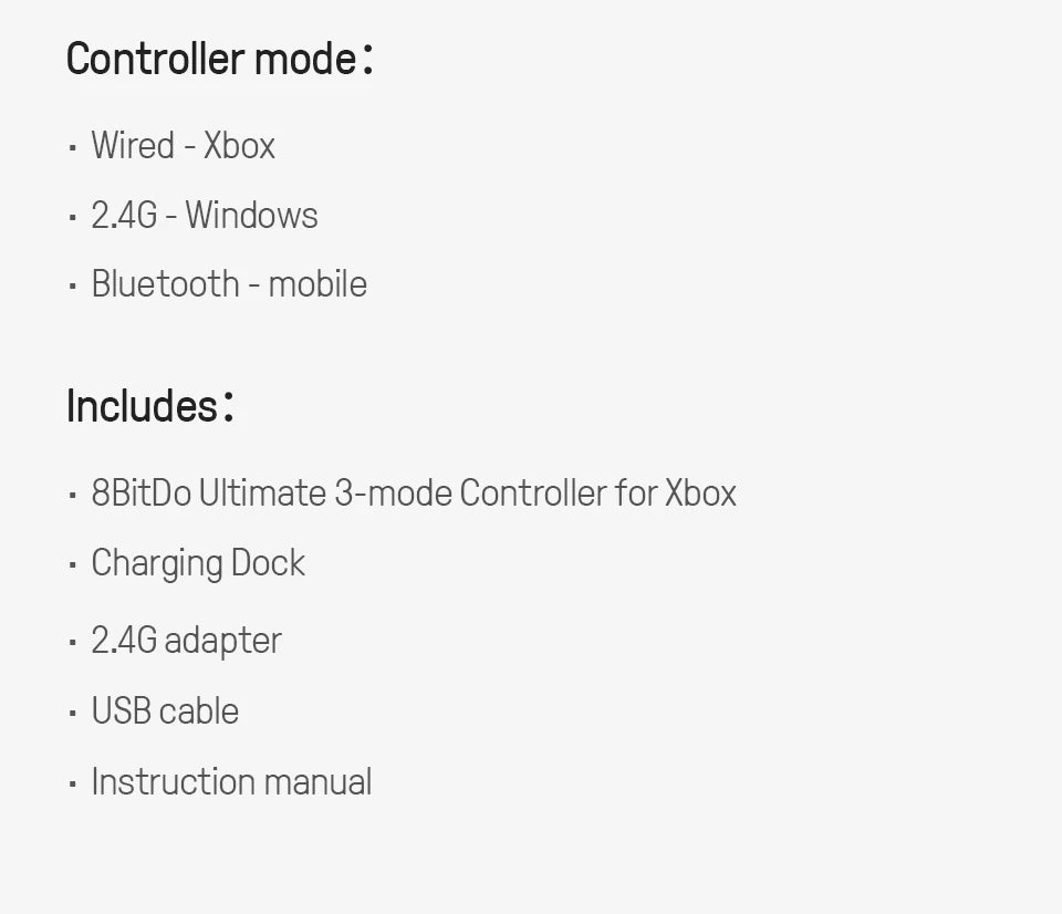 Controlador de juegos 8BitDo Ultimate de 3 modos para Xbox Series X | S, Xbox One Windows y Android Pulsadores de efecto Hall
