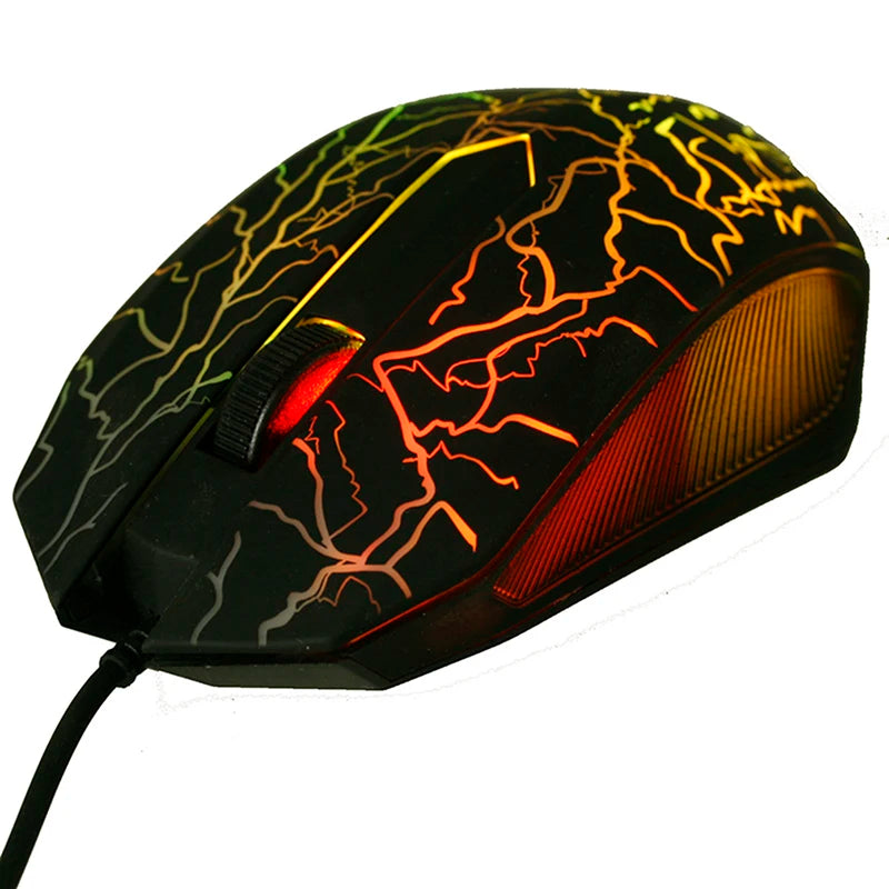 Ratones de ordenador de 3200DPI, ratón profesional LED colorido para videojuegos, ultrapreciso para Gamer Dota2 LOL, ratón ergonómico con cable USB