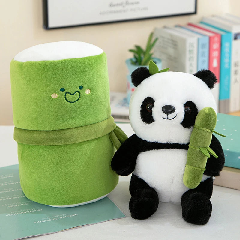Peluche Panda de Bambú 25-38cm - Muñeco Suave para Niños