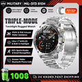 T-REX3 Reloj Inteligente Militar 10ATM Linterna