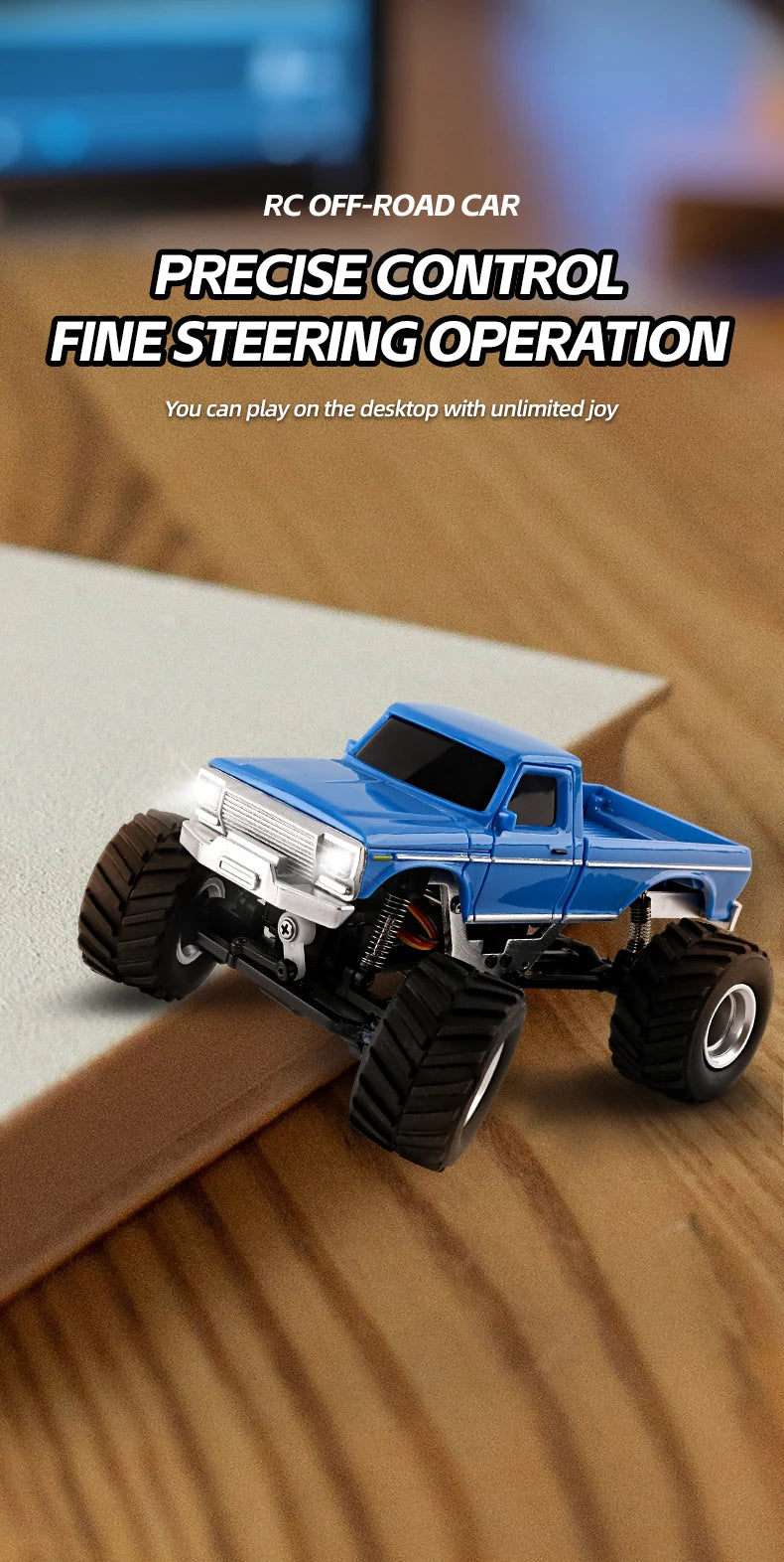 Coche Teledirigido Mini Crawler RC 4WD 1/36 con Luces