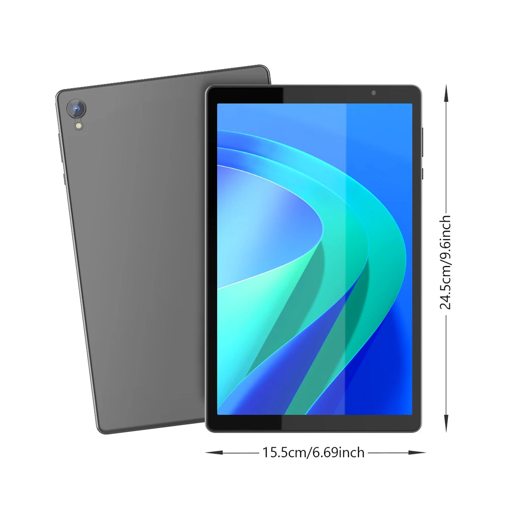 Tableta de 10 pulgadas, Android 14, procesador de cuatro núcleos, 4 GB de RAM (2 GB + 2 GB ampliable), almacenamiento de 32 GB, Wi-Fi, cámaras duales, 6000 mAh