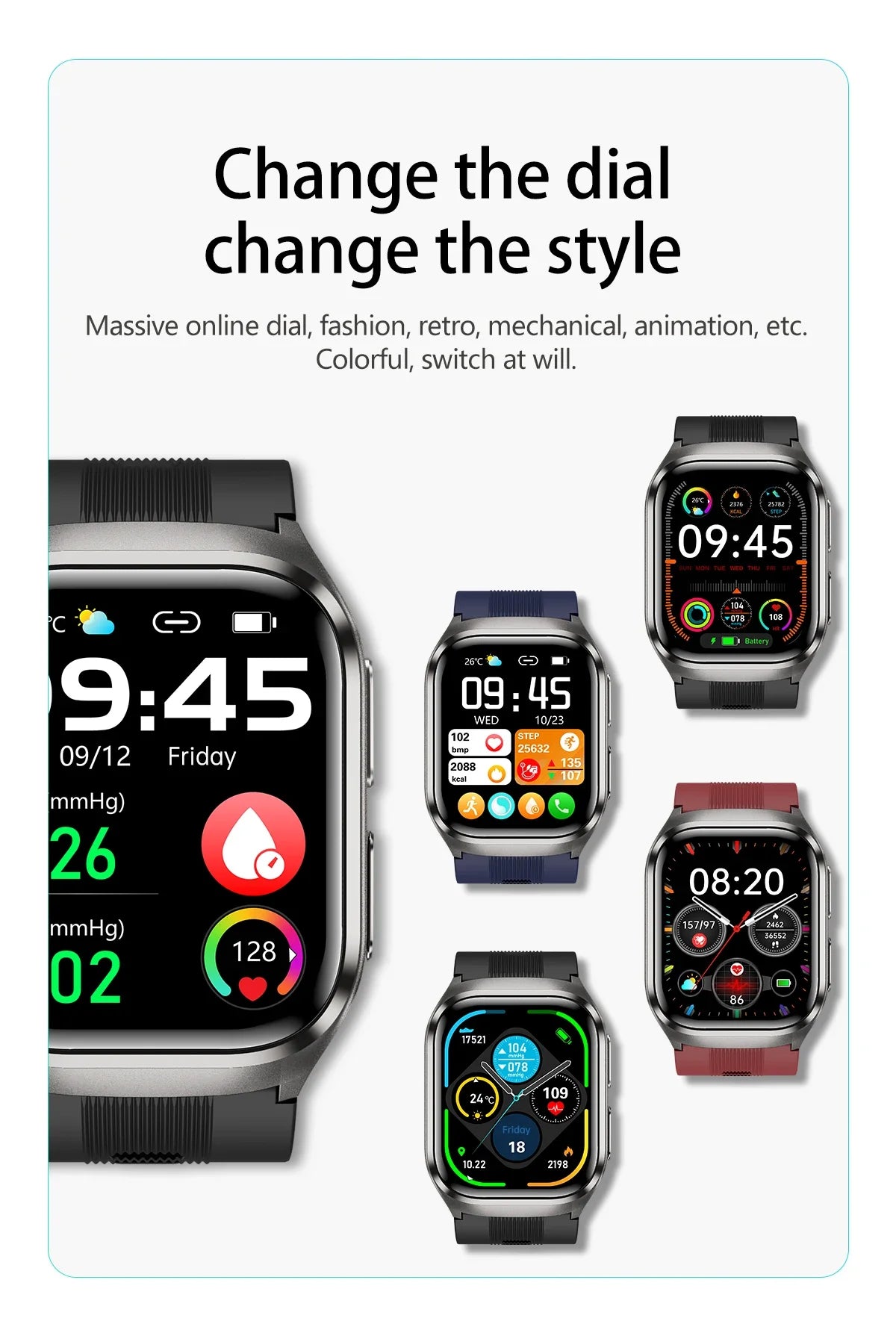 Reloj Inteligente ECG+PPG Enfermería NFC