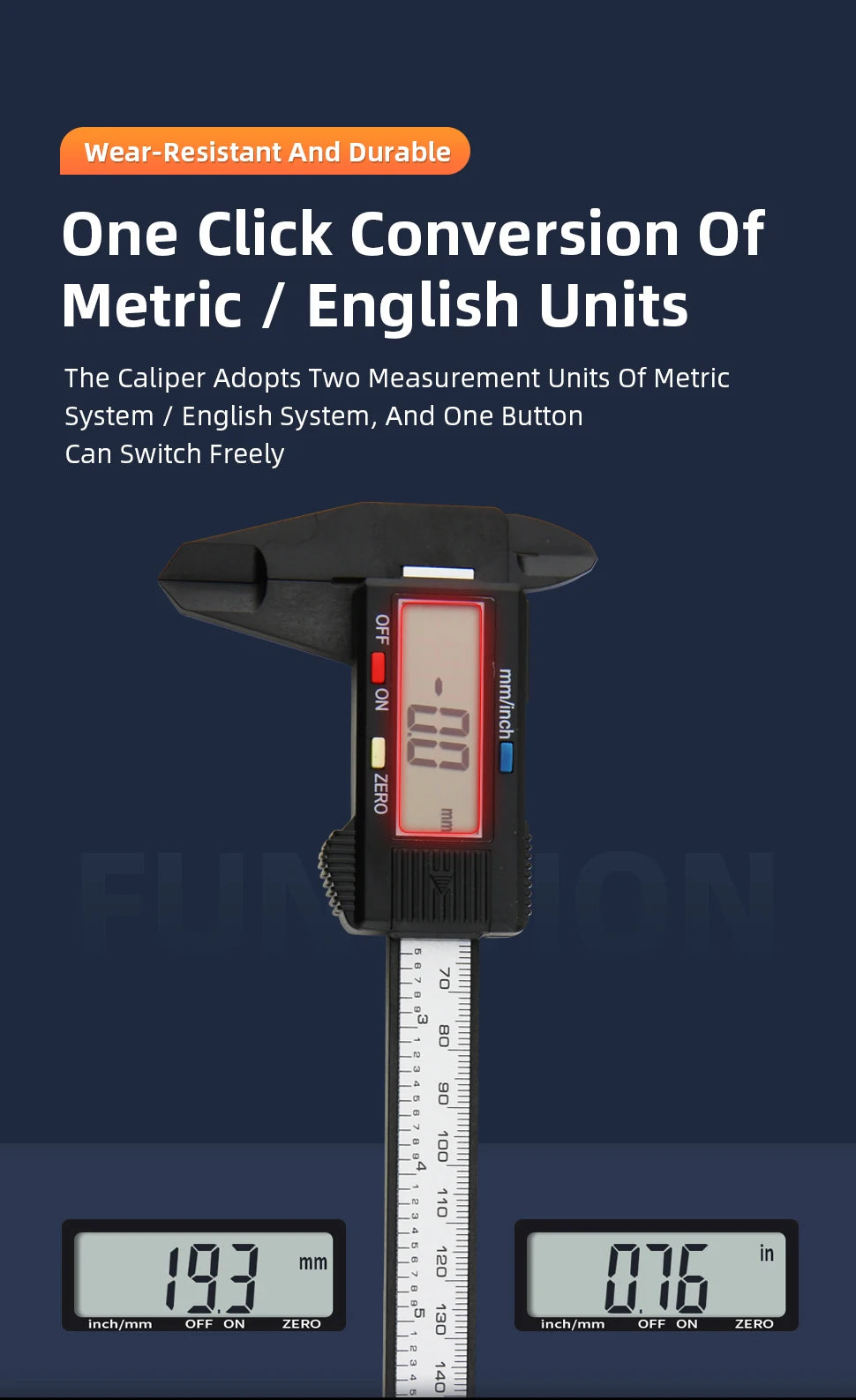 Calibrador de plástico pacômetro calibrador Digital regla electrónica Vernier calibre Digital herramienta de medición calibrador Digital micrómetro
