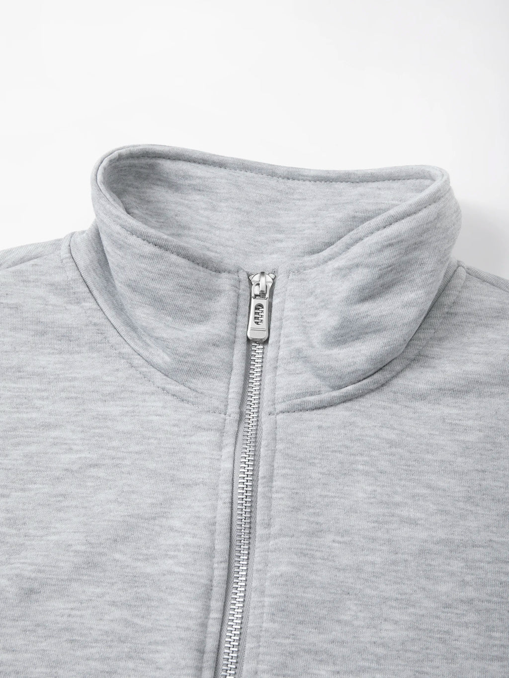 Otoño hombres cremallera pulóver de manga larga suéter hombres cálido delgado Casual cuello alto cuello simulado pulóver sudaderas Tops