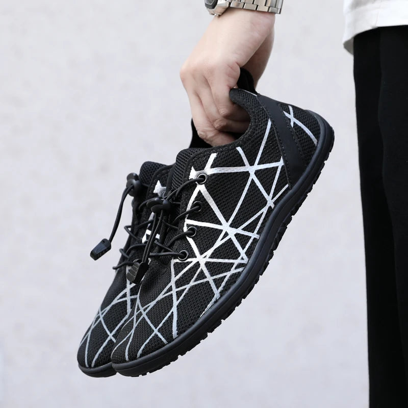 Zapatos informales transpirables para hombre, zapatos de agua ligeros antideslizantes Unisex, zapatos vulcanizados flexibles para mujer, zapatos de senderismo al aire libre 2025