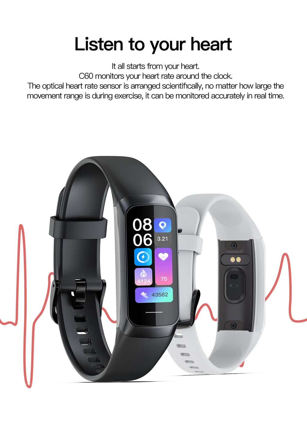 LIGE Reloj Inteligente AMOLED Fitness Tracker