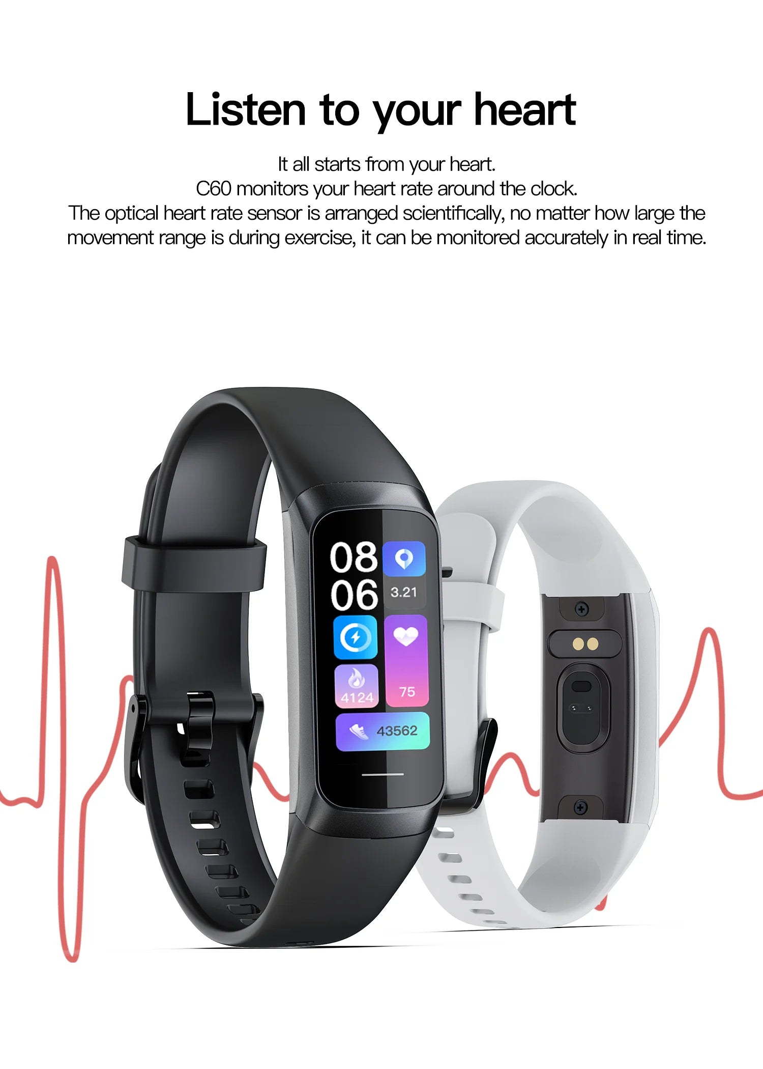 LIGE Reloj Inteligente AMOLED Fitness Tracker