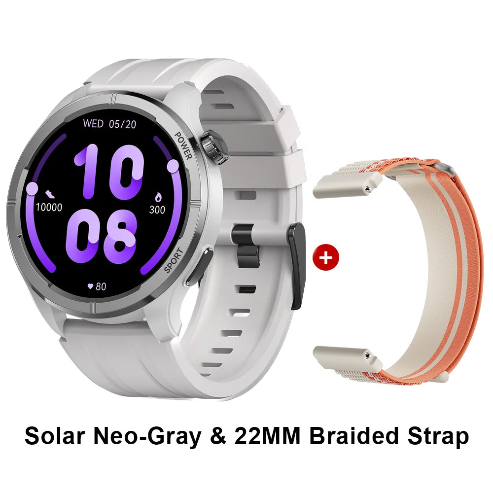 Reloj Inteligente Solar Neo con Pantalla HD, Control de Salud 24H y Llamadas