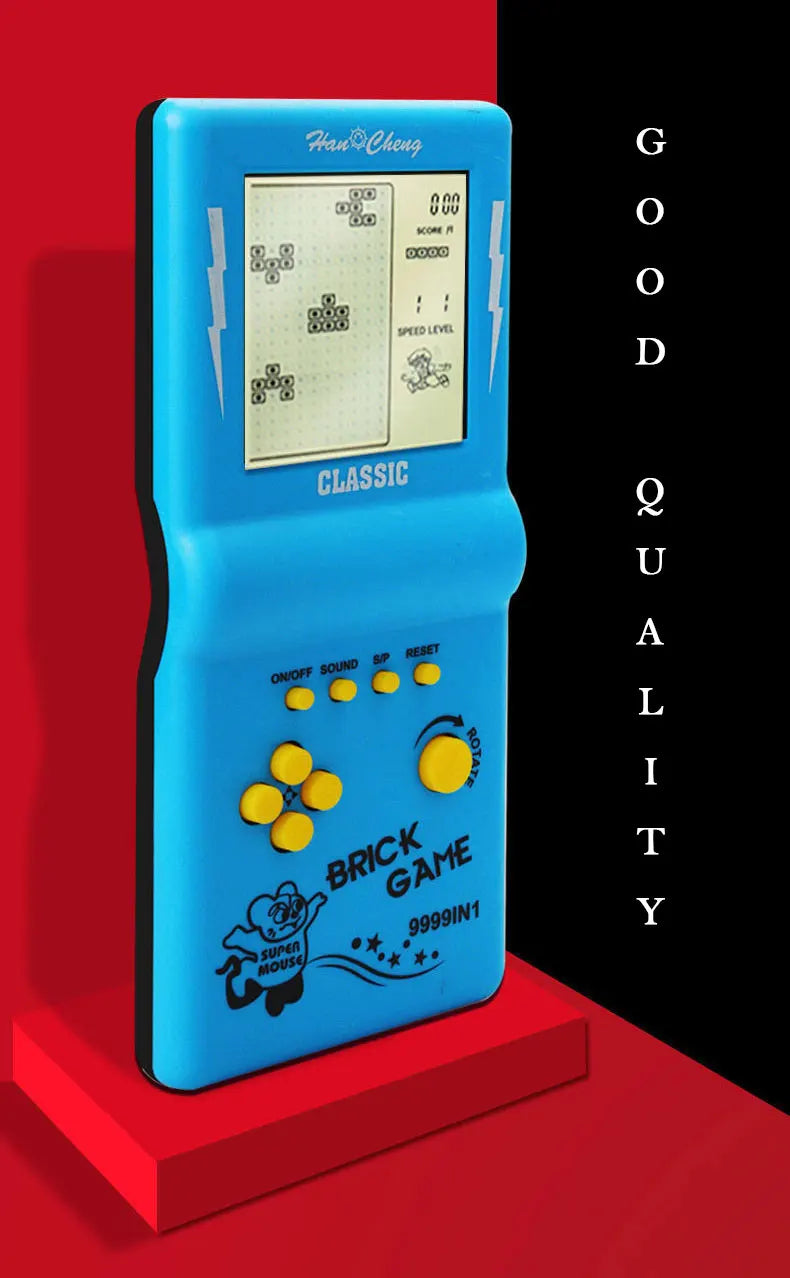 Consola de Juegos Retro Portátil Tipo Tetris, Pantalla Grande para Niños