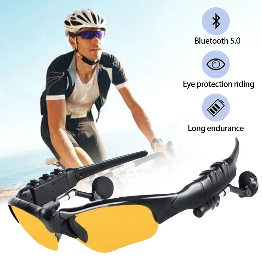 Gafas inteligentes Bluetooth 5,0 para deportes al aire libre, cascos con sonido envolvente para ciclismo, escucha música, llamadas, gafas de sol polarizadas para montar