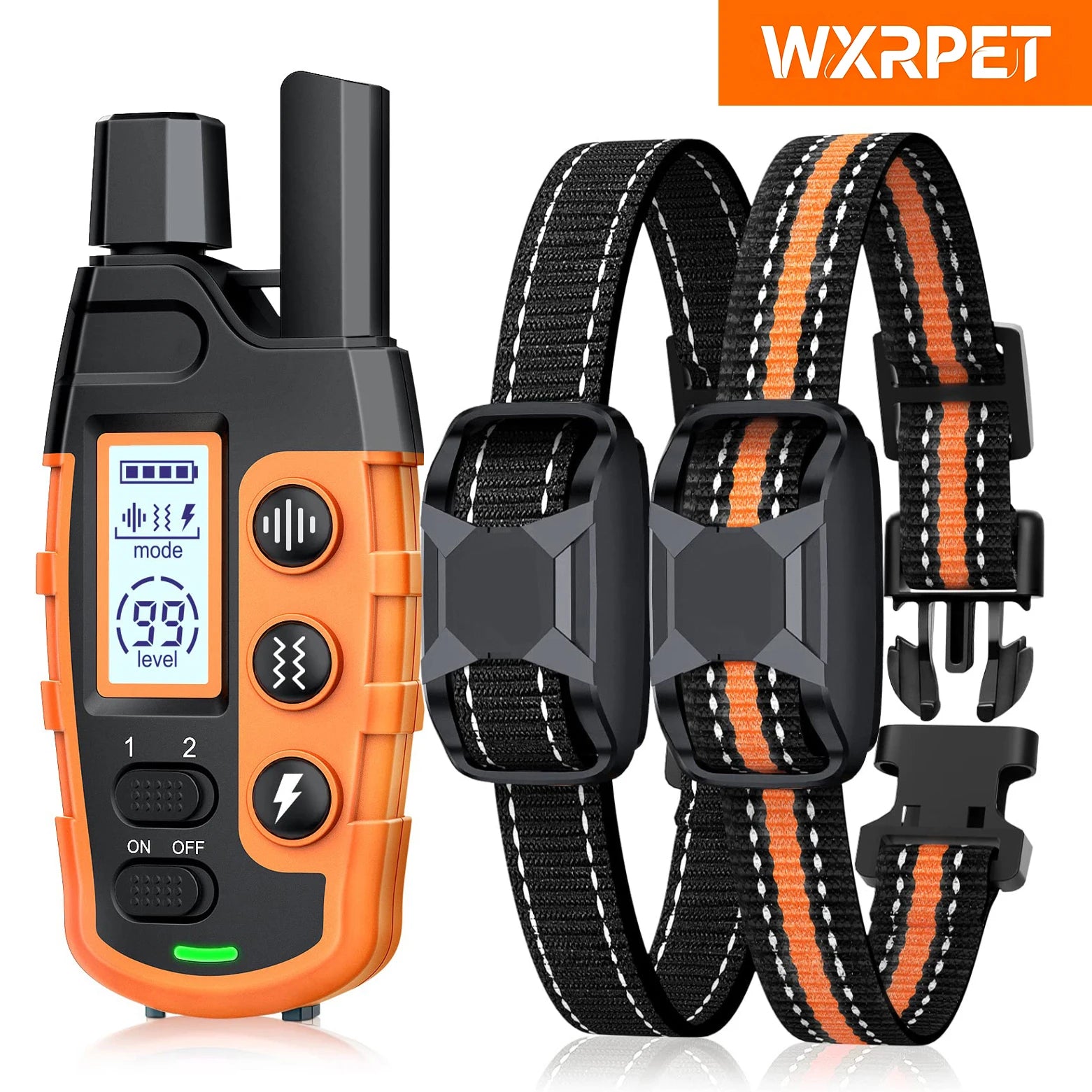 Collar de entrenamiento eléctrico para perros de 3300 pies, Control remoto, resistente al agua, comportamiento de mascotas para cachorros de 5-120 libras con vibración de choque