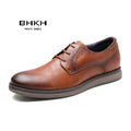 BHKH zapatillas de deporte masculinas Otoño/Invierno traf zapatos casuales de cuero para hombres trabajo de negocios Oficina zapatos de vestir con cordones para hombres talla 47