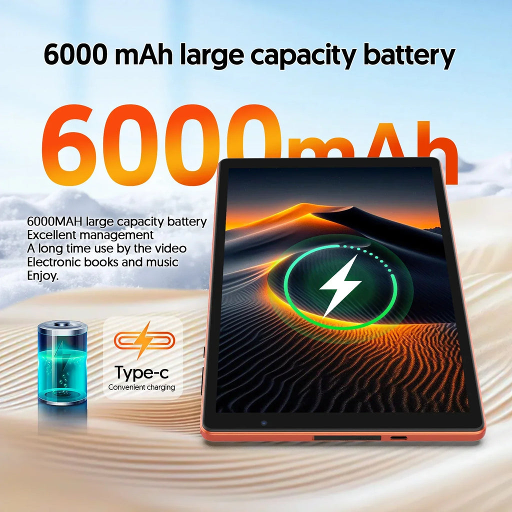 Tableta Android 16 de 10.0 Pulgadas |   Compatible con Google Play |   Procesador de Cinco Núcleos |   Cámaras Duales |   8 (3+5) GB de RAM + 32 GB de ROM |   6000mAh