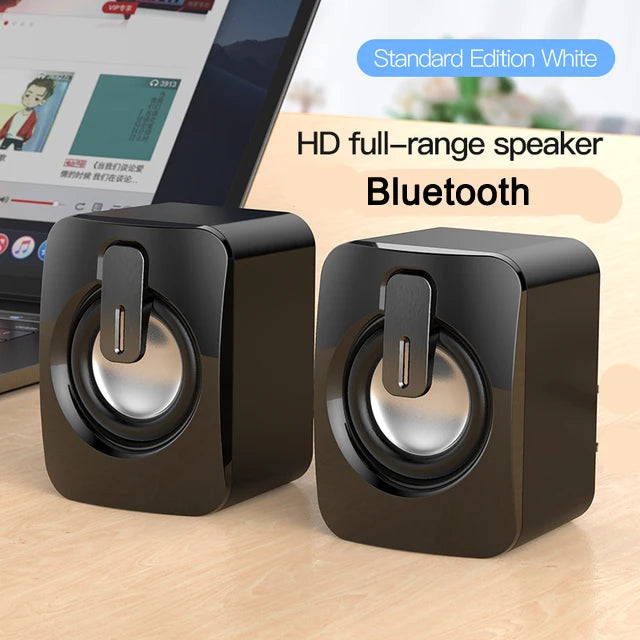 Altavoz estéreo USB inalámbrico con Bluetooth para ordenador de escritorio, portátil, PC, caja de sonido de música Musical para el hogar, Bluetooth, Altavoces
