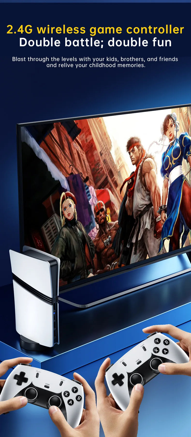 Nueva consola RS5 Pro Home TV Juegos Mini Consola NES Classic Retro PS Juegos de dos jugadores Kumite Juegos de cumpleaños Regalos de ocio Entretenimiento Juegos familiares