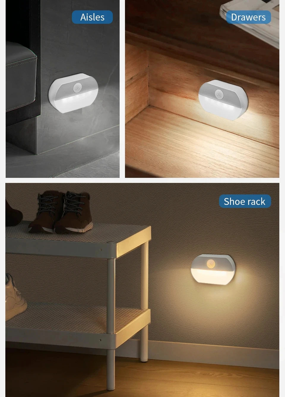 Luz de Armario con Sensor de Movimiento Automática