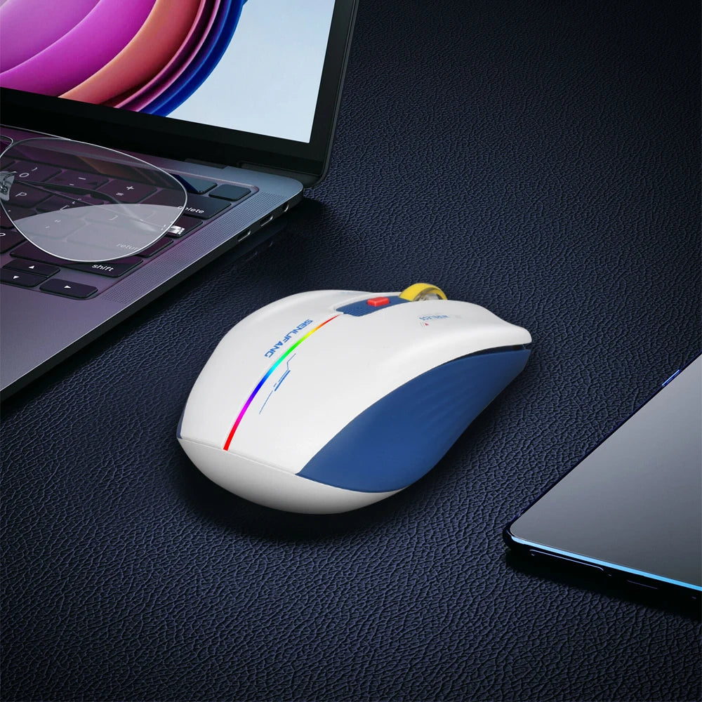Ratón ergonómico recargable para juegos LT-T19, USB 2,4G, luz RGB inalámbrica, ordenadores de escritorio, portátiles y portátiles
