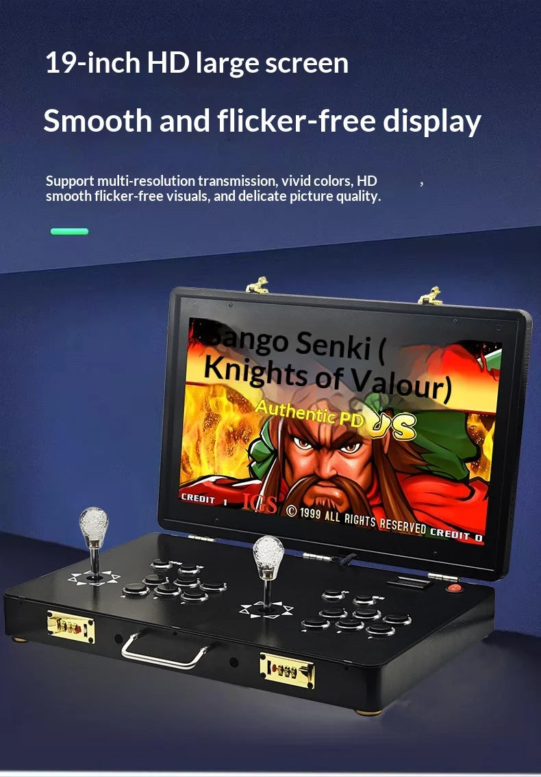 Máquina de Juegos Arcade con Doble Joystick, Portátil, Pantalla HD Integrada, Modelo 2026, para Uso Doméstico, Conexión a TV, Juego de Lucha Clásico Retro