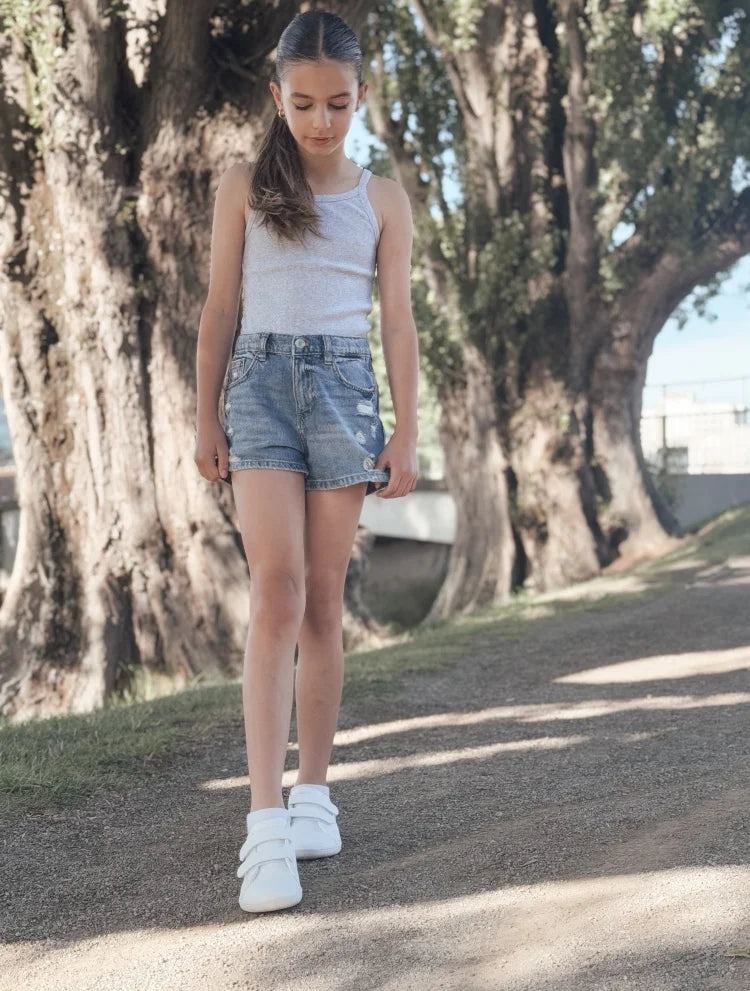 Zapatillas Descalzas para Niños HOBIBEAR |   Cierre de Gancho y Bucle |   Zapatos de punta ancha |   Zapatillas Deportivas Minimalistas Ligeras de Cuero Sintético