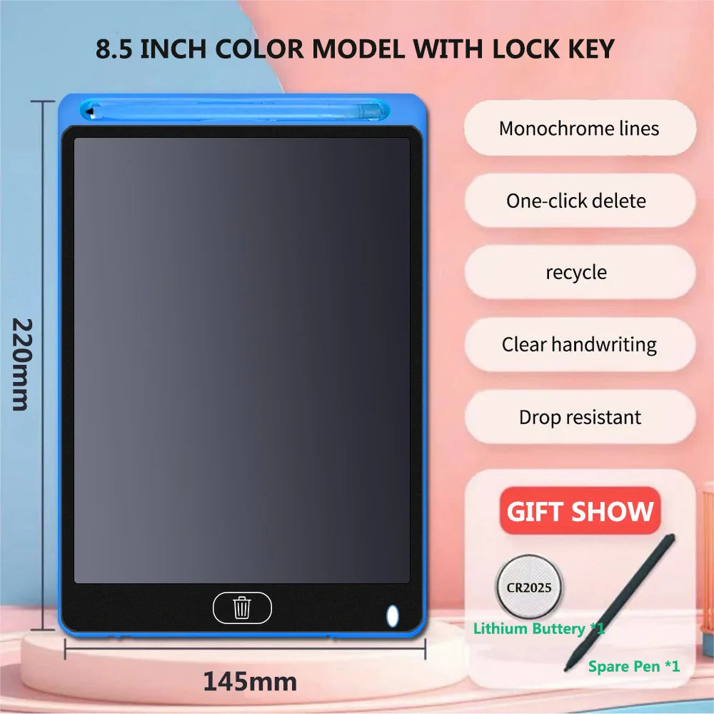 Tablero de Dibujo Electrónico LCD 8.5 / 12 Pulgadas para Niños