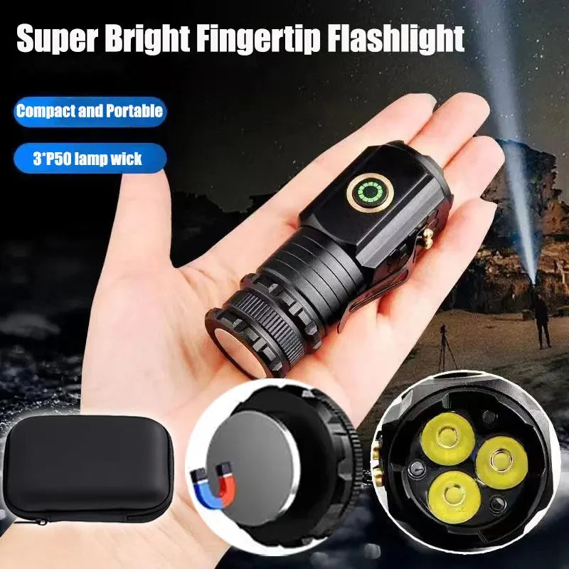 Mini Linterna LED de Aluminio EDC para Senderismo