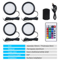 Luz RGB remota de 24 teclas para debajo de gabinete, interruptor USB de 5V, Kit de 1 2 4 6 luces, lámpara delgada para vitrina de cocina, acento de escritorio para Bar en casa