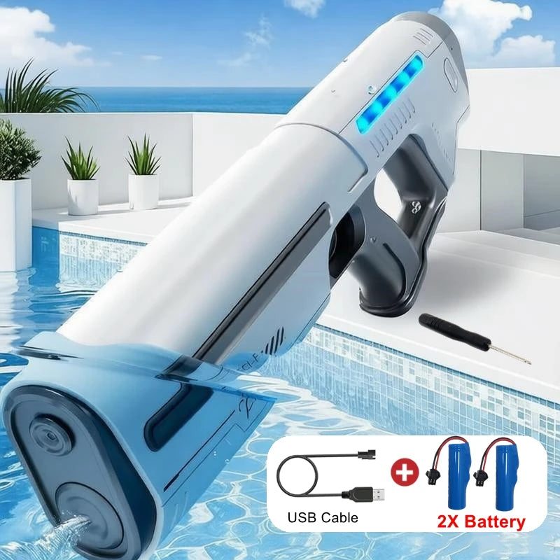 Pistolas de Agua Eléctricas Totalmente Automáticas para Adultos, Potentes, de Gran Capacidad, Juguete de Verano para Juegos al Aire Libre