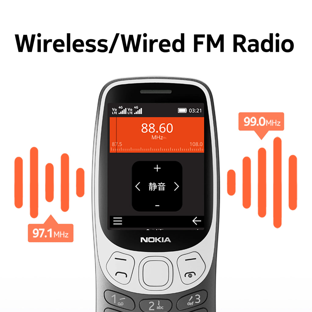 Nokia 3210 4G característica teléfono Bluetooth 5,0 Radio FM Dual SIM 2,4 "puerto tipo C 1450mAh mejor botón pulsador teléfono móvil nuevo