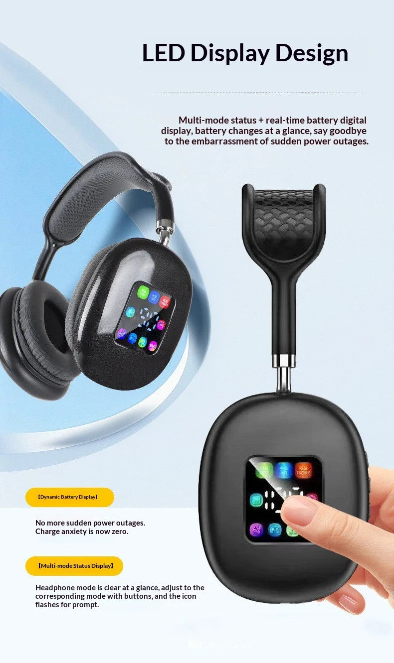 CEP-9 Auriculares Bluetooth 5.3 Pantalla LED Color