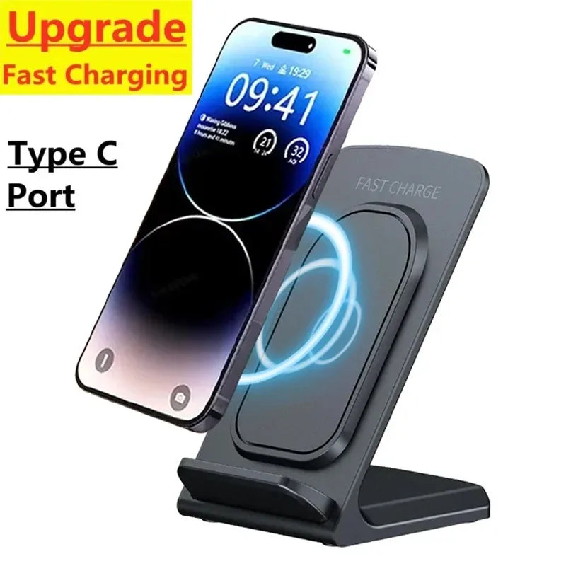 Base de Carga Inalámbrica para Escritorio, Soporte para Teléfono, Compatible con iPhone 17~12, Samsung S25 S24, Xiaomi, Estación de Carga Rápida para Smartphone